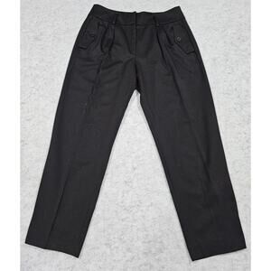 Reiss Brooklyn Black Dress Pants, Pocket Front Tapered Trousers, Womens Sz 10L